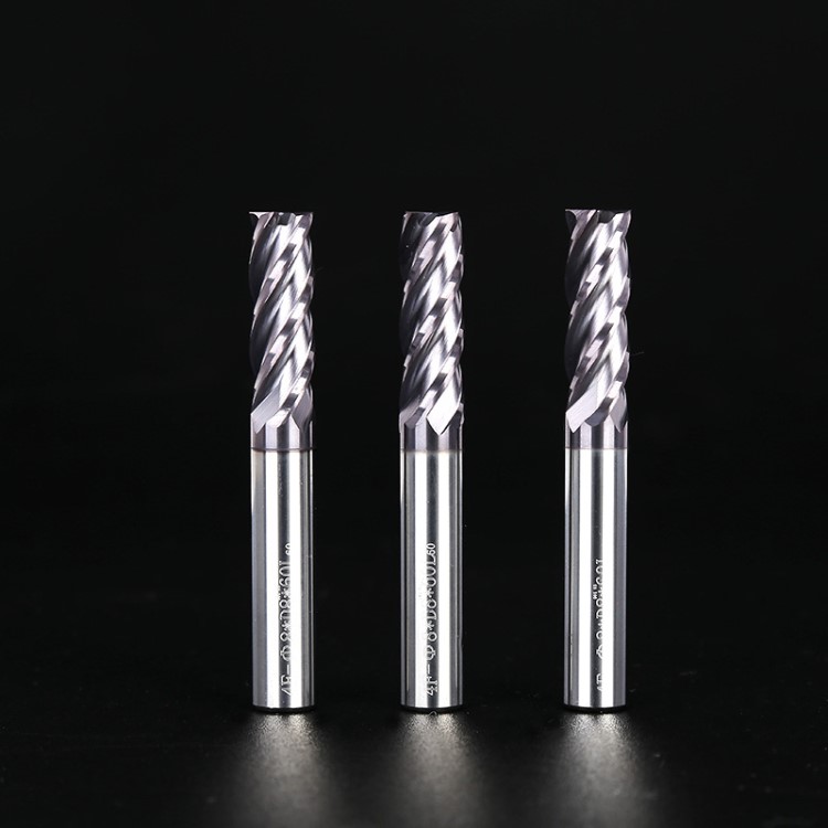 HRC55度四刃合金銑刀 整體硬質(zhì)合金銑刀四刃涂層立銑刀 廠家直銷