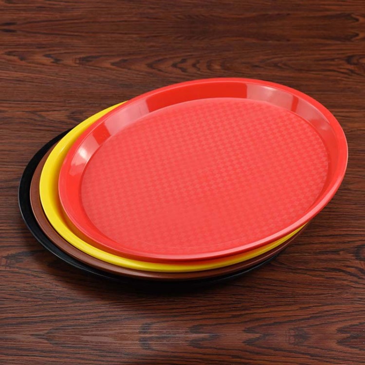 酒吧酒店快餐厅夜场餐盘餐具盘传菜盘塑料圆形托盘