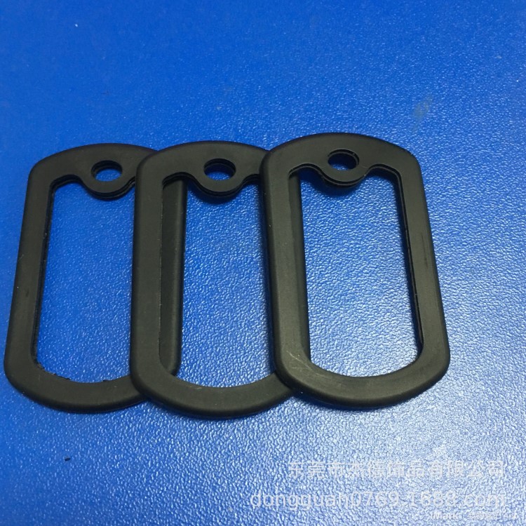 現貨黑色硅膠狗牌套適用于5*3軍牌