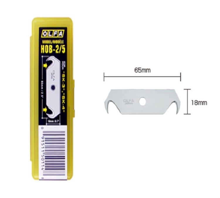 日本OLFA HOB-2/5 勾刀美工刀刀片 封箱機刀片