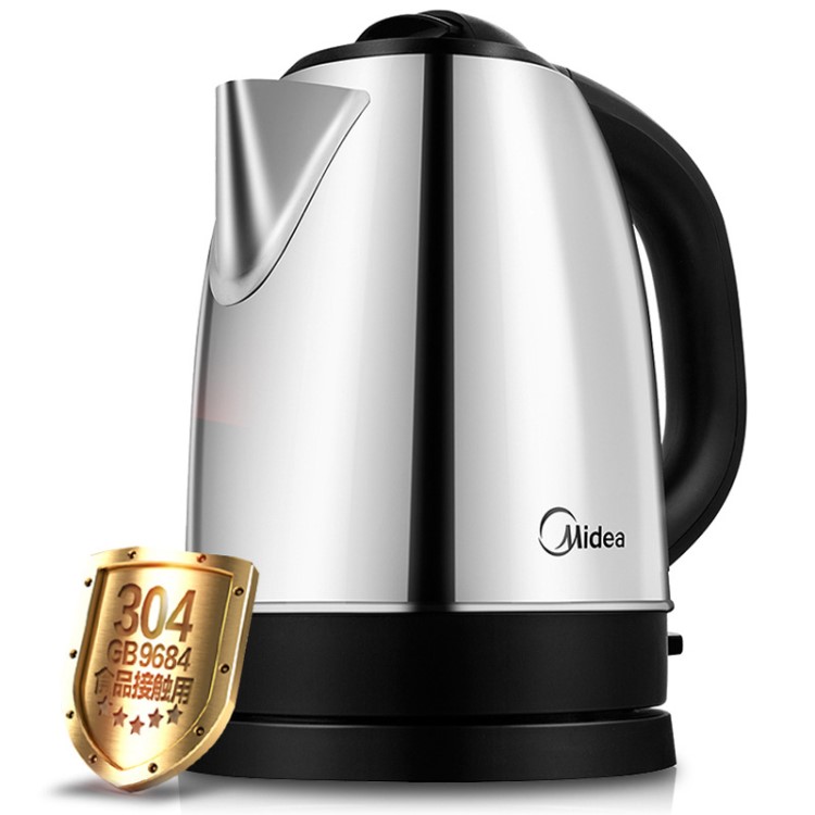 Midea/美的 MK-SJ1702電燒水熱水壺1.7升304食品級不銹鋼