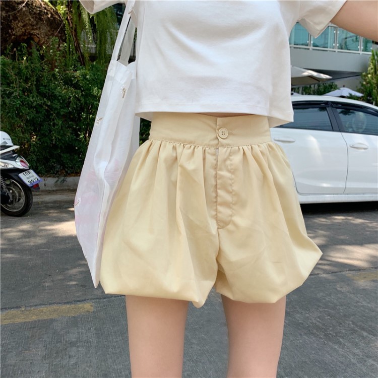 韓版chic百搭小清新顯瘦顯高熱褲2019夏季新款滴洋氣燈籠短褲女潮