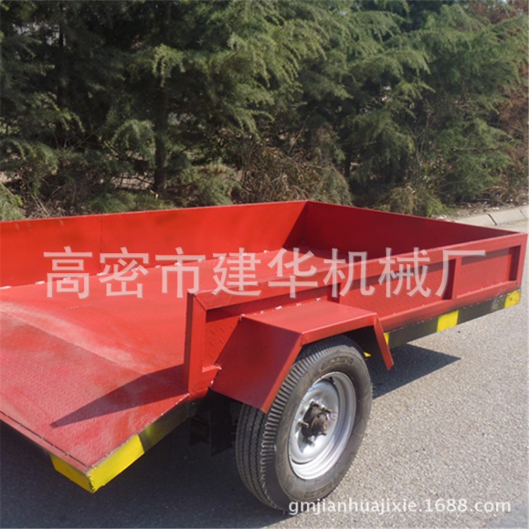收割機拖車 廠家直銷承重能力強牽引平板拖車 小型農業機械拖車