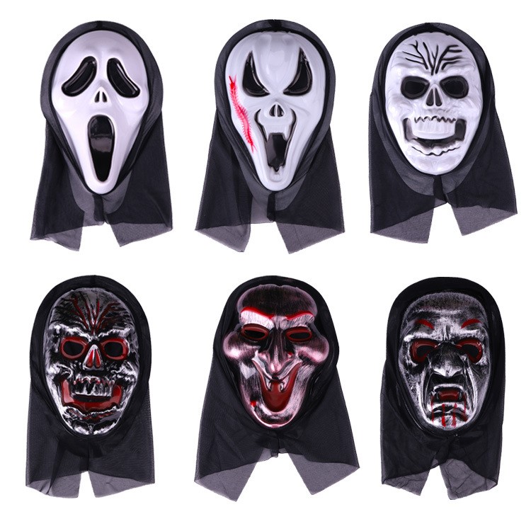 死神來了 單片恐怖鬼面具 驚叫鬼臉面具 鬼節(jié)面具批發(fā) 尖叫面具