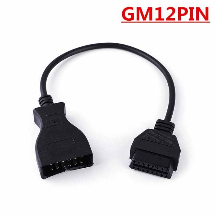批發GM 12pin to OBD1 OBD2 16Pin connector通用汽車診斷連接線