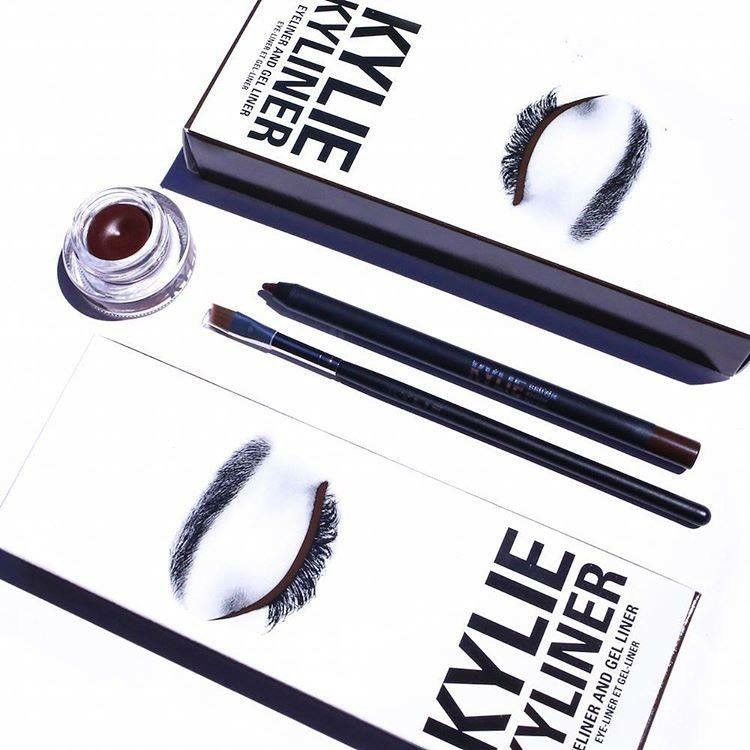 現貨凱麗5色眼線膏三件套套裝組合KY眼線膠筆加眼影刷款