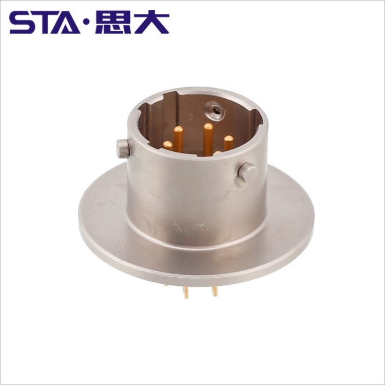安費諾mil-c-26482卡口連接器 玻璃燒結(jié)6針插座 美標(biāo)6芯航空插頭