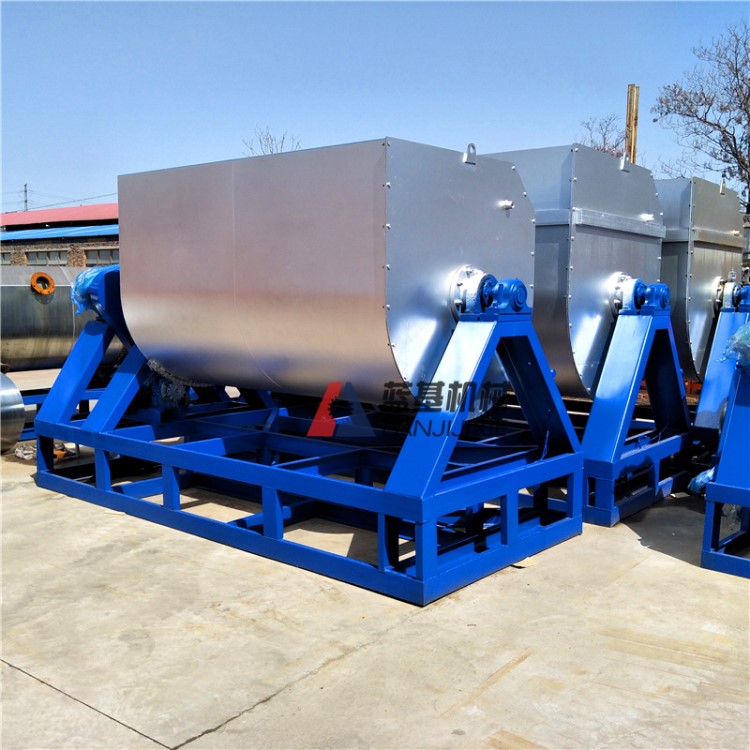 5噸臥式真石漆攪拌機(jī) 不銹鋼質(zhì)感涂料攪拌罐 翻轉(zhuǎn)式油漆混合設(shè)備