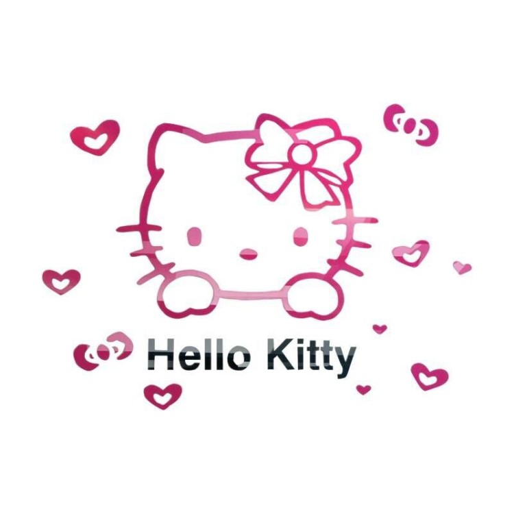 hello kitty貼紙3d立體墻貼畫(huà)兒童