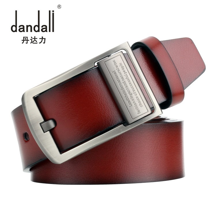 跨境新款Men&#39;s belt 仿古针扣男士皮带可翻转日字扣复古休闲腰带