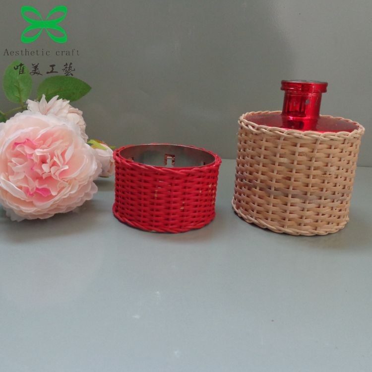 手工創意藤編紅酒瓶套 杯子隔熱套 竹編藤編瓷胎廠家直銷歡迎定做