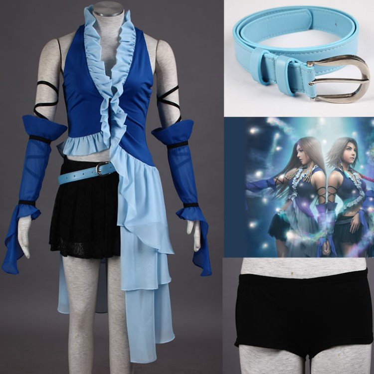 cosplay 動漫服裝批發(fā) 終幻想10-尤娜Cosplay女裝3代-B176