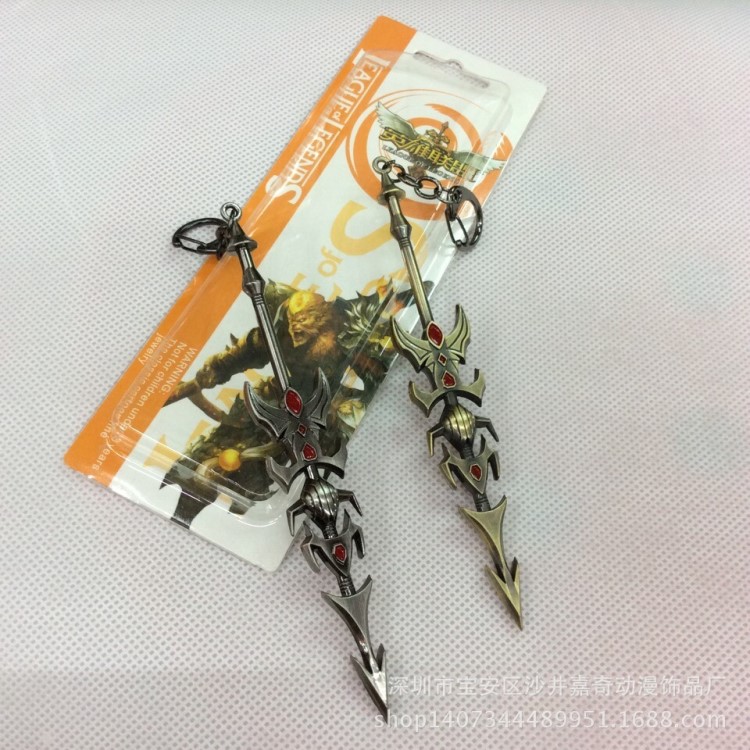 周边动漫 LOL 德玛西亚皇子 嘉文四世长枪 15CM 动漫精品批发