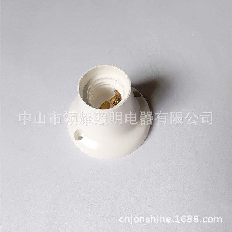 E27螺口直壁座 平口壁燈座 一體式走廊天花墻壁用螺口展示燈座