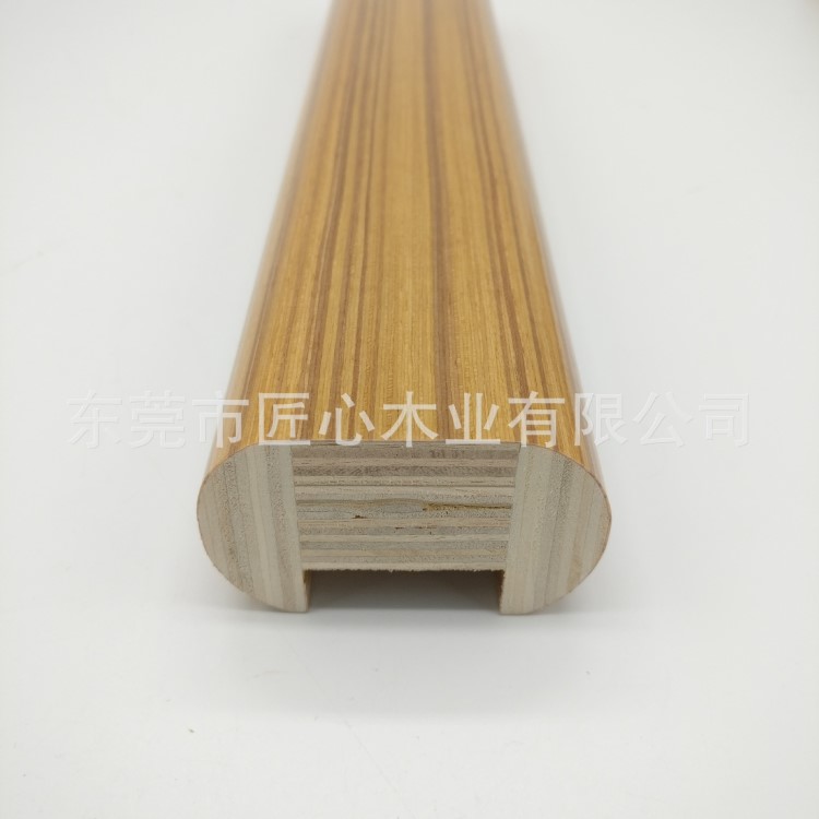 廠家銷售科技木扶手 橢圓形工程貼皮木扶手 工裝實木扶手定制