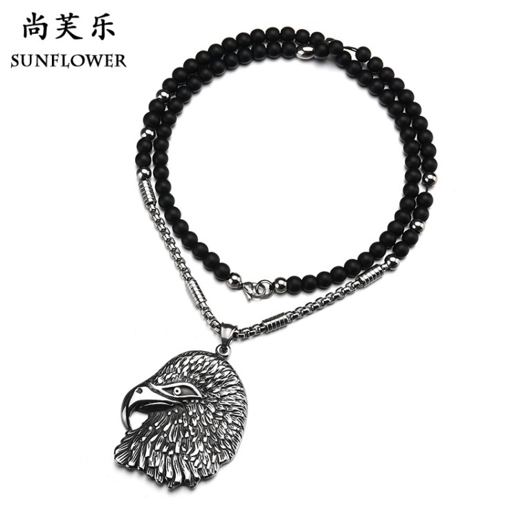 速賣通批發(fā)不銹鋼男士項(xiàng)鏈 朋克搖滾老鷹吊墜 霸氣大鷹頭動(dòng)物項(xiàng)鏈