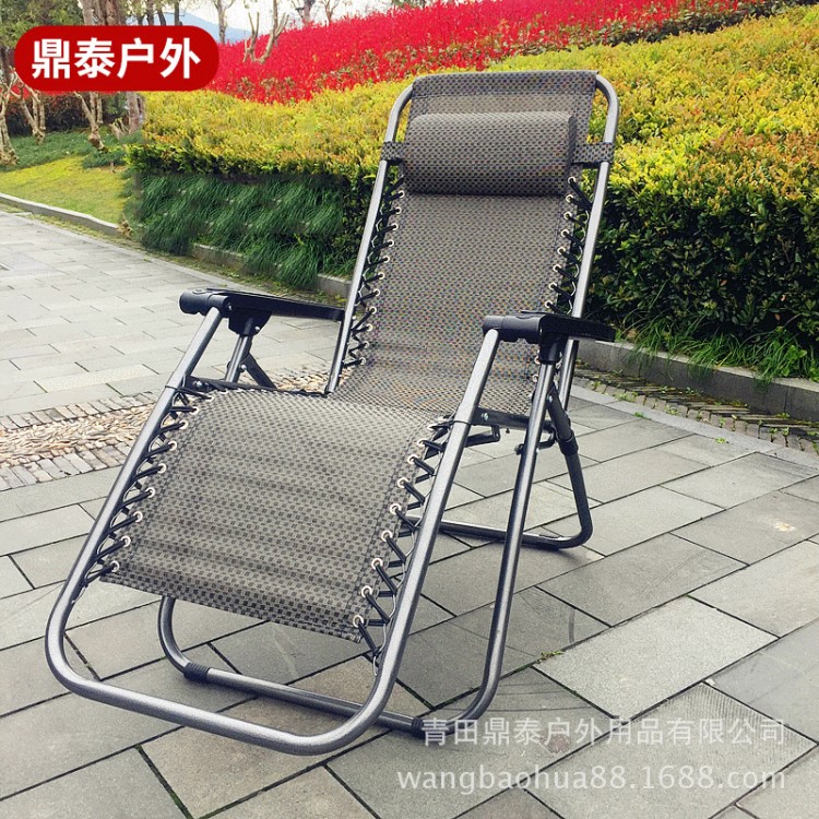 厂家加厚钢管折叠午睡休闲躺椅 特斯林折椅 Zero gravity chair