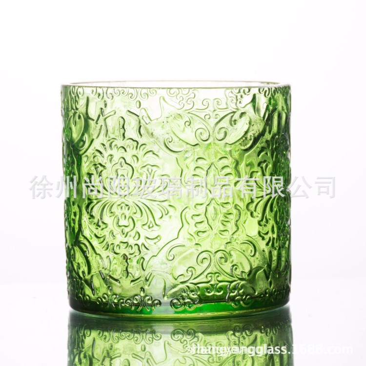 玻璃瓶綠色蠟燭罐糖果罐許愿星瓶零食收納罐創意工藝品批發定制