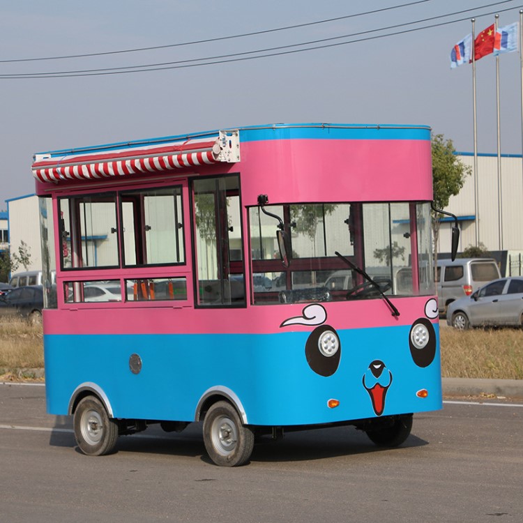 廠家定制多功能休閑熟食售貨擺攤車 美食車餐飲車早餐攤位車