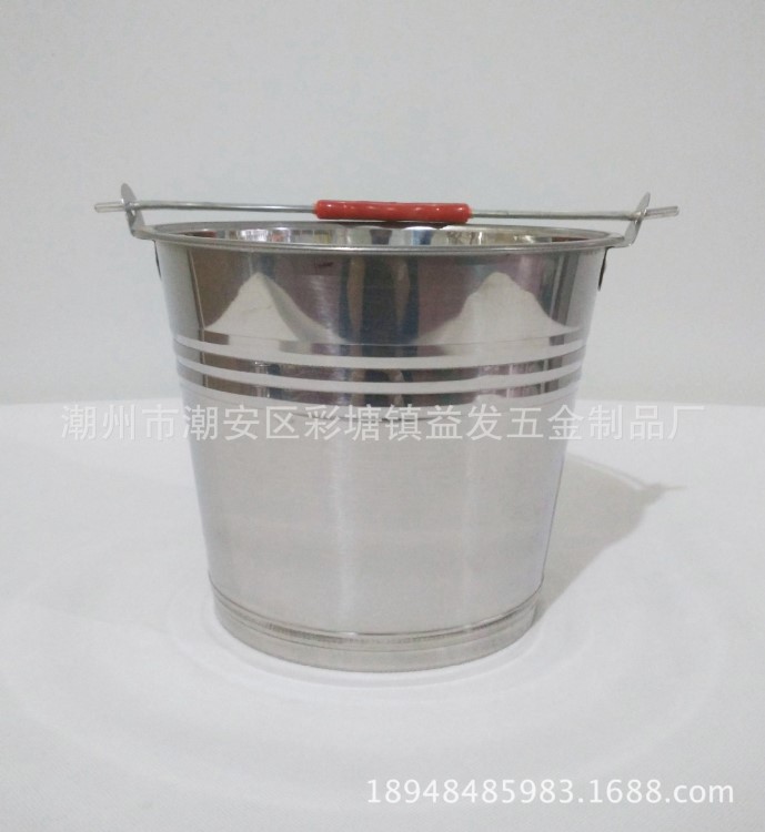 廣東廠家生產特厚加厚不銹鋼提水桶洗澡桶批發帶蓋多用斜身桶