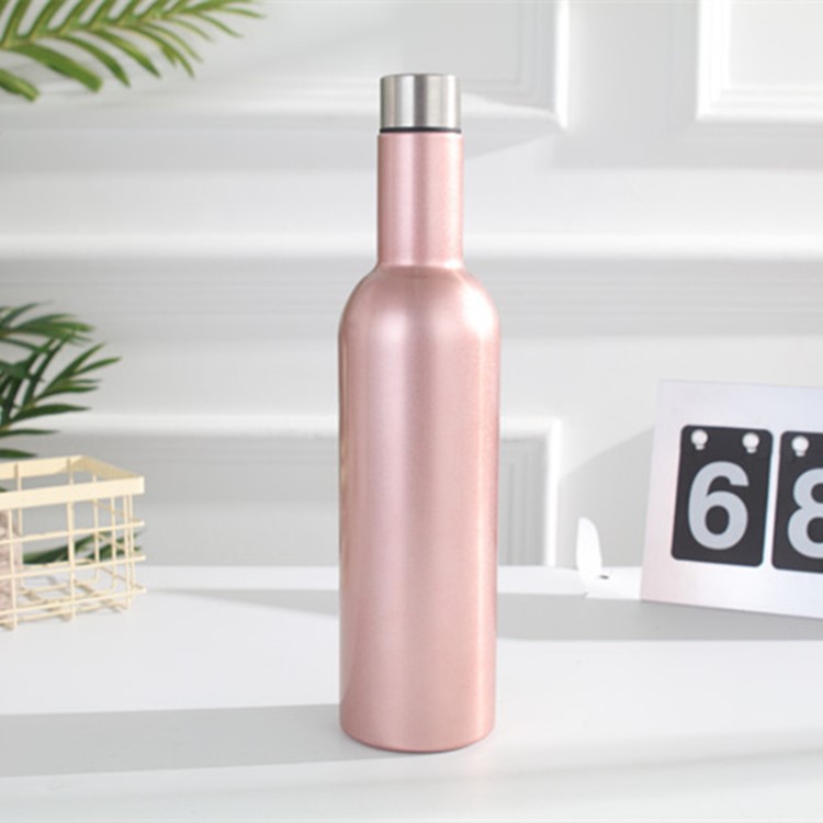 歐美 304不銹鋼真空保溫保冷紅酒瓶 750ml戶外創意啤酒瓶定制
