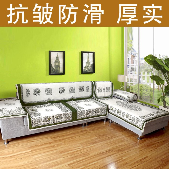 老粗布?xì)W式沙發(fā)墊子布藝沙發(fā)巾全蓋防滑夏季亞麻沙發(fā)墊冬菲詩曼爾