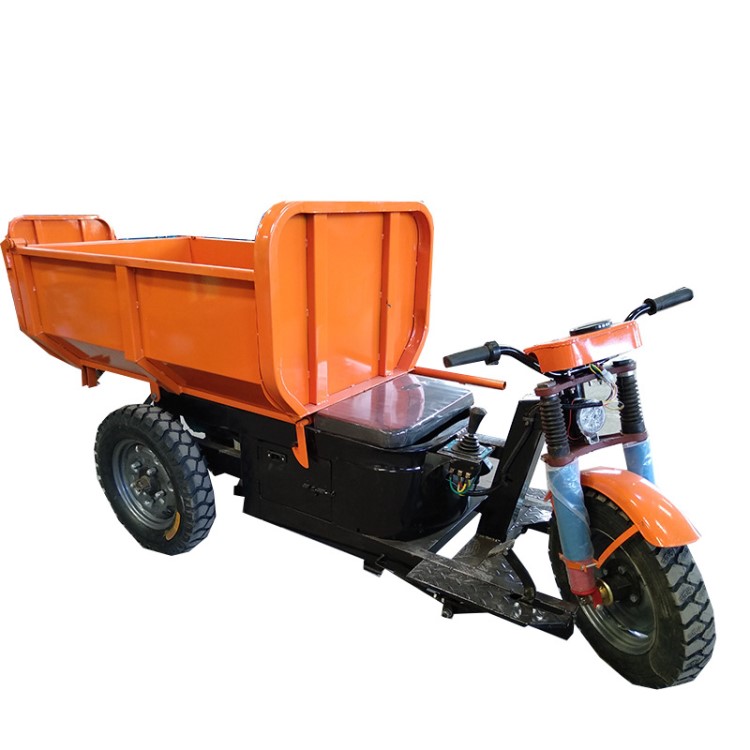 电动拉混凝土小车建筑工地骑行翻斗车直销小型农用运输车辆