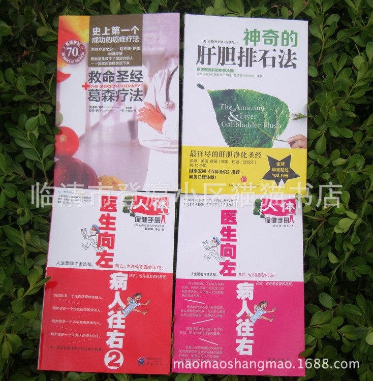 包郵 醫(yī)生向左病人往右1+2+肝膽排石法+葛森療法 一套四本