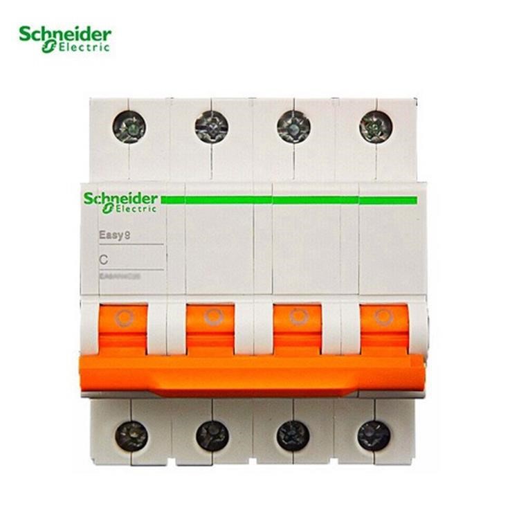 施耐德 EA9AN4C6微型小型断路器4P C6A空气开关4级空开断路器