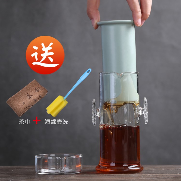 茶壺家用紅茶茶具泡茶器汝窯過濾耐熱普洱花茶沖泡茶器