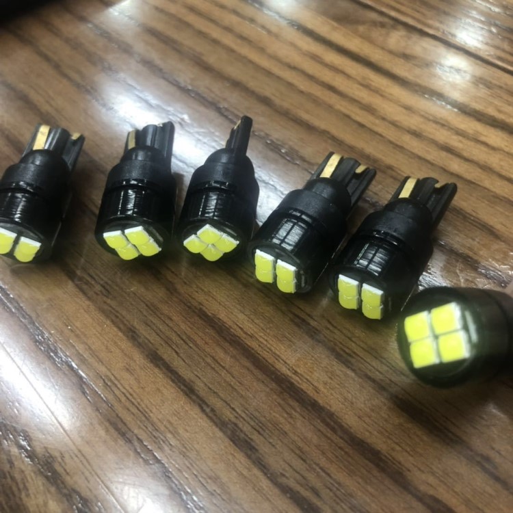 新款T10led-4smd 球面3030示寬燈牌照燈 帶透鏡高亮閱讀燈W5W