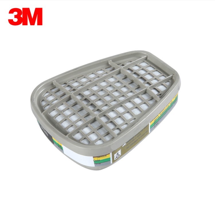 3M6006濾盒 多用型活性炭濾盒 防異味噴漆防護(hù)面具配件過濾盒