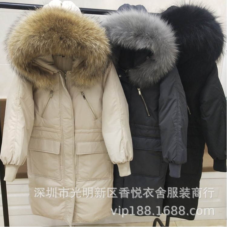 2019新款庫(kù)存羽絨棉服女中長(zhǎng)款毛領(lǐng)女裝保暖外套棉襖工廠尾貨批發(fā)