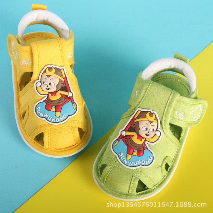 會(huì)叫的寶寶涼鞋口哨叫叫鞋子學(xué)步鞋夏季1-3歲小孩男女軟底防滑