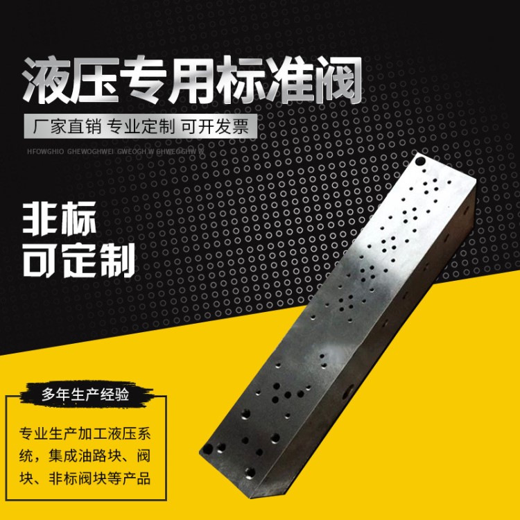 廠家批發(fā)液壓集成塊 三位六通電磁換向閥 液壓專用標準閥板油路塊