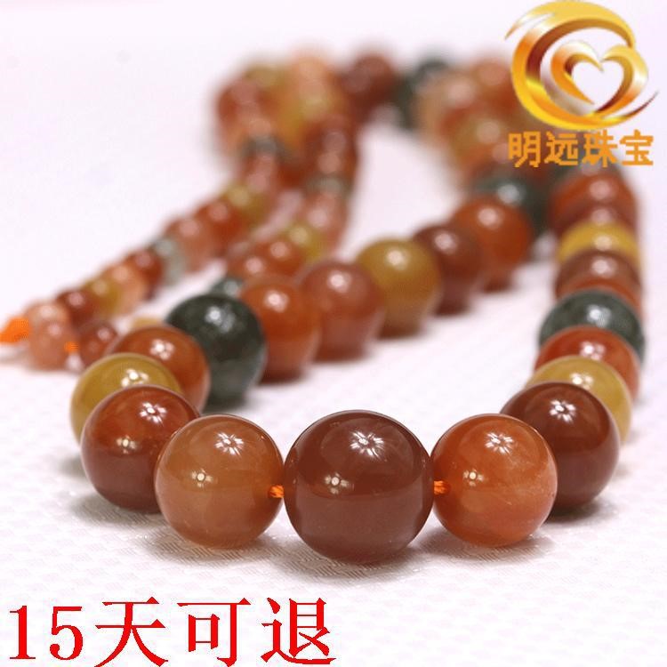 二級品4A天然福祿壽項鏈  兔毛發(fā)晶類塔鏈水晶飾品批發(fā)