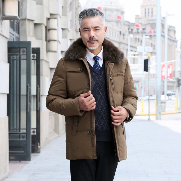 中老年羽絨服男士加厚2019反季新款中年人40歲50爸爸款冬裝60外套