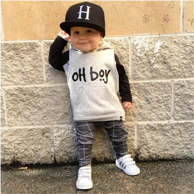 秋新款兒童長(zhǎng)袖套裝男童歐美字母兩件套棉兒童裝套裝男童二套裝