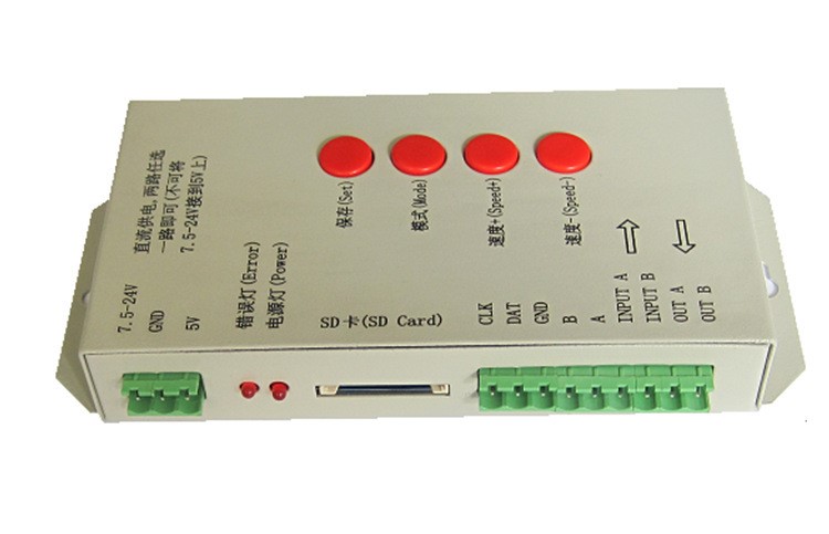 T-1000SLED全彩/外露燈模組燈帶控制器led可編程穿孔字燈串控制器