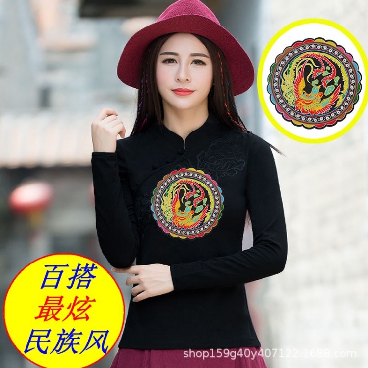 現(xiàn)貨民族風(fēng)服飾刺繡布貼大號(hào)鳳凰補(bǔ)貼精品繡花輔料批發(fā)套裝貼布繡