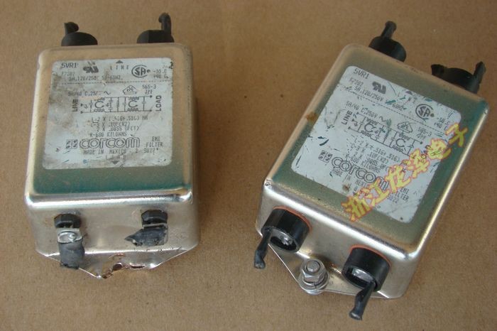墨西哥產(chǎn) corcom 濾波器 5VR1 250V  原裝拆機(jī) 單相 電源