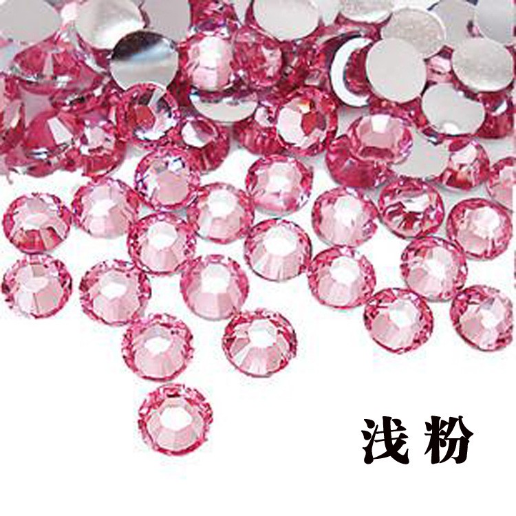 淺粉色 國貿A鉆 平底玻璃水鉆 手機殼diy飾品配件 美甲貼鉆材料