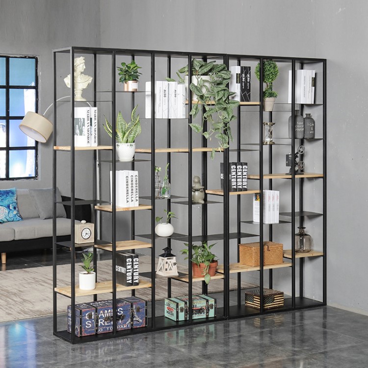 鐵藝辦公室屏風(fēng)隔斷置物架餐廳隔斷工業(yè)風(fēng)展架裝飾隔斷客廳簡(jiǎn)約