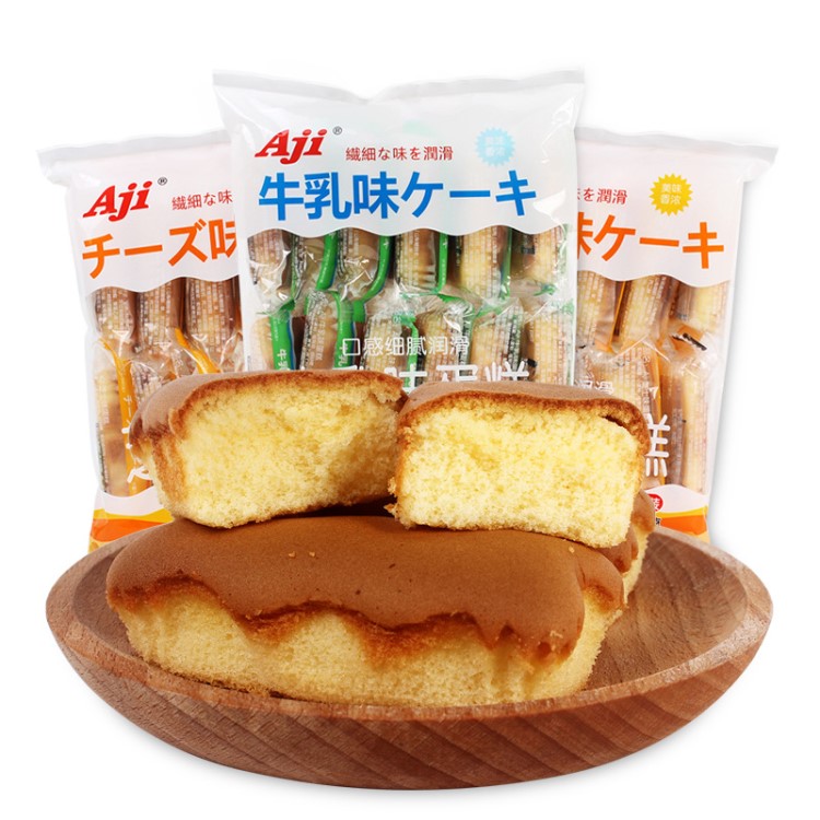 AJI牛乳芝士味蛋糕180g 12枚裝早餐手撕面包休閑零食小吃點(diǎn)心