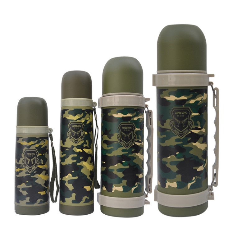 哈尔斯不锈钢保温杯真空子弹头迷彩色保温壶户外旅行水壶礼品定制