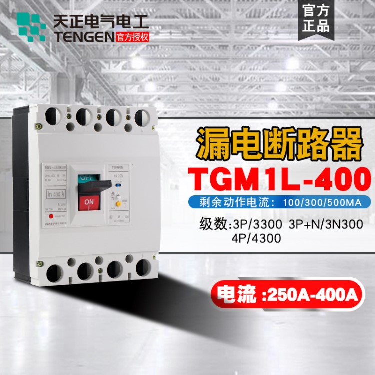 浙江天正電氣漏電保護器TGM1L-400L/3N300A 250 400A塑殼斷路器