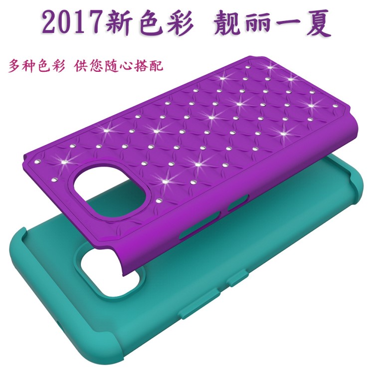 厂家直销适用HTC U11个性时尚水钻手机壳 PC硅胶男女款三防手机壳