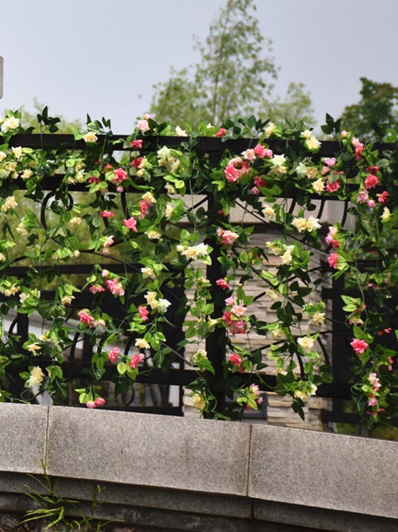 藤花吊籃椅藤椅花藤條纏繞長(zhǎng)條假花條品吊椅串花吊蘭裝飾田園掛壁