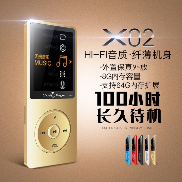 IQQ HIFI外放無損音樂 親膚材質(zhì)  超長待機時間 便攜式MP3播放器