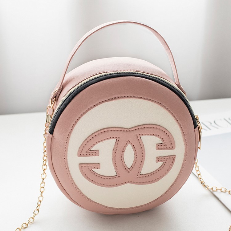 圣創美春夏季斜跨單肩斜跨小清新百搭手提鏈條小圓包禮品零錢手機